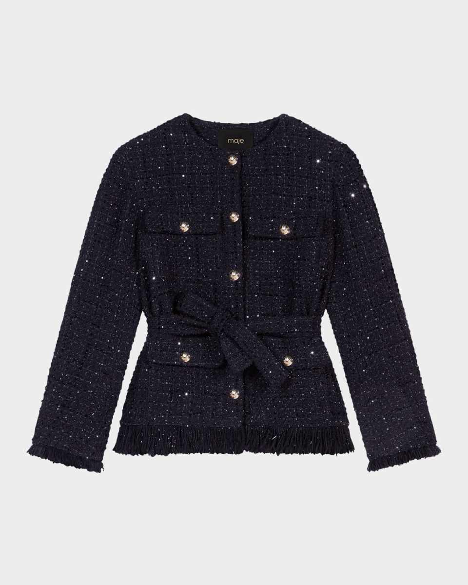 Venablisa Sequined Tweed Blazer